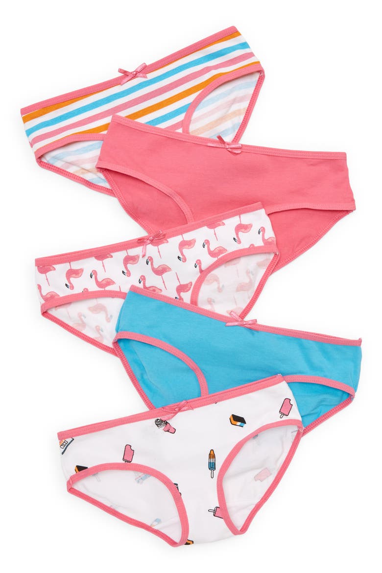 Kids' Assorted 5-Pack Hipster Briefs, Main, color, SUMMER FLAMINGO PACK