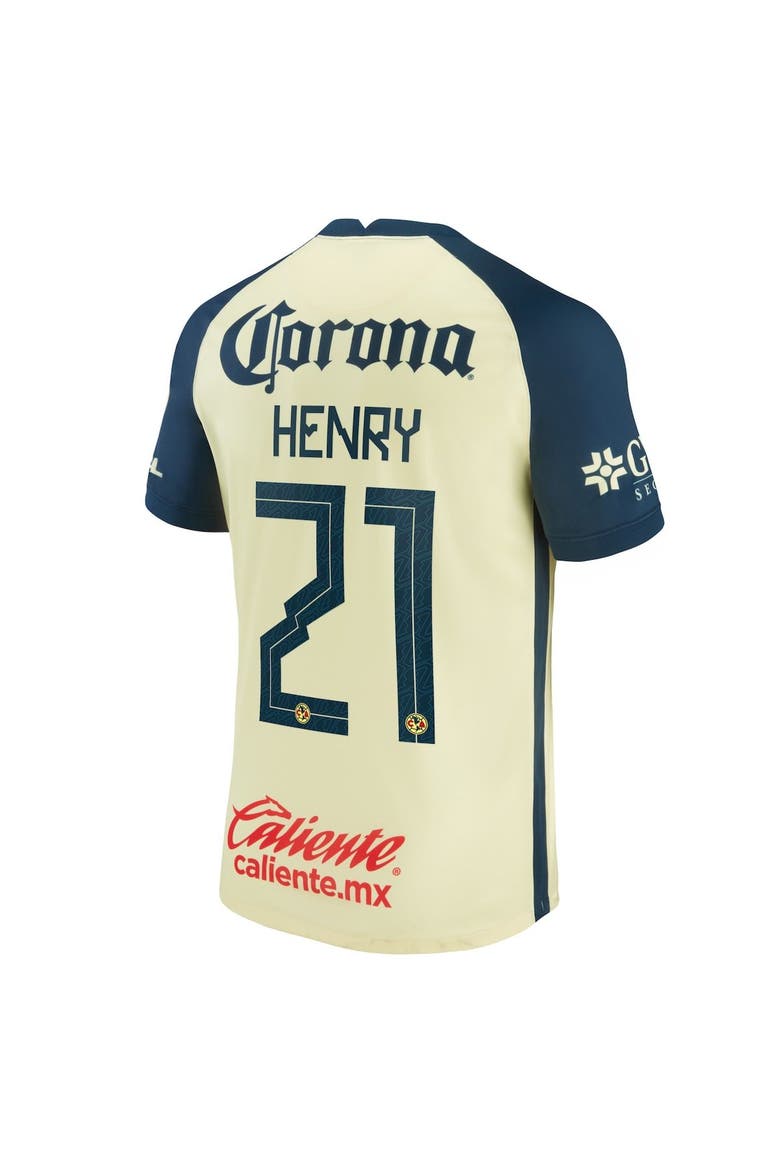 Men's Nike Henry Martín Yellow Club America 2021/22 Home Breathe Stadium Replica Player Jersey, Alternate, color, Yellow