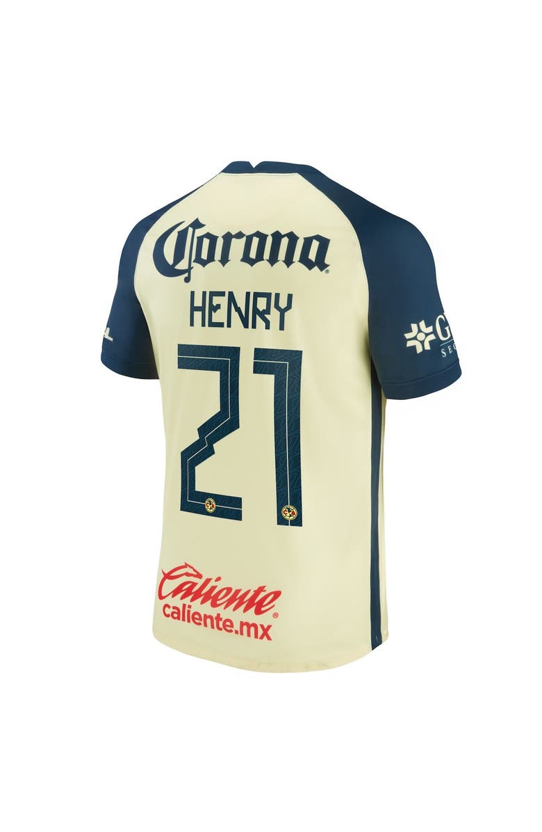 Nike Men's Nike Henry Martín Yellow Club America 2021/22 Home Breathe Stadium Replica Player Jersey, Alternate, color, 