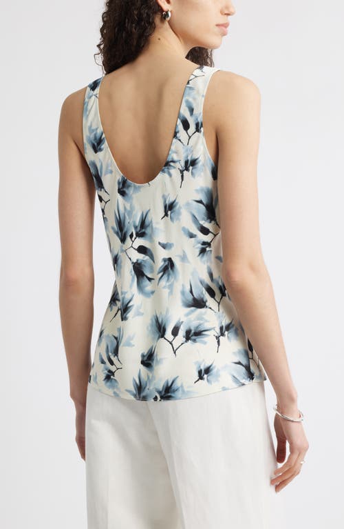 Nordstrom Satin Scoop Neck Tank In White