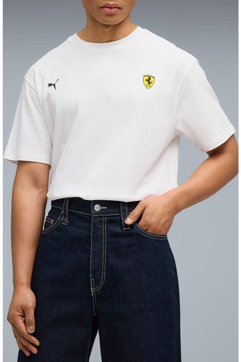 Ferrari Miami Cotton Graphic T-Shirt, Main, color, PUMA WHITE