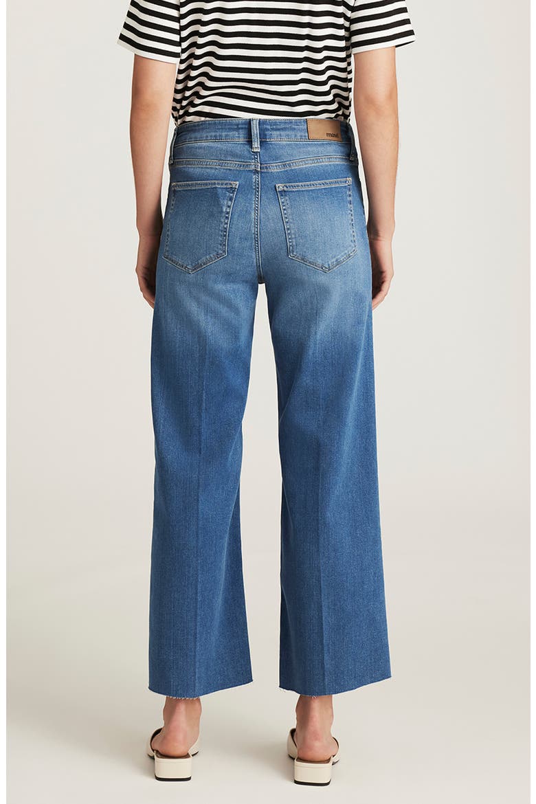 Paloma Raw Hem Wide Leg Jeans, Alternate, color, LIGHT BRUSHED FEATHER LUXE