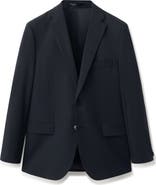 MANGO London Regular Fit Navy Blazer