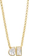 ATHRA LUXE Duo Crystal Pendant Necklace