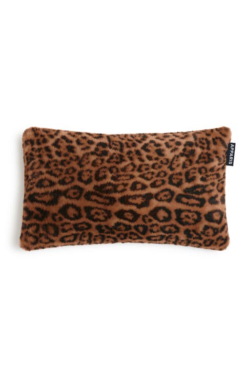 Cicly Leopard Faux Fur Accent Pillow