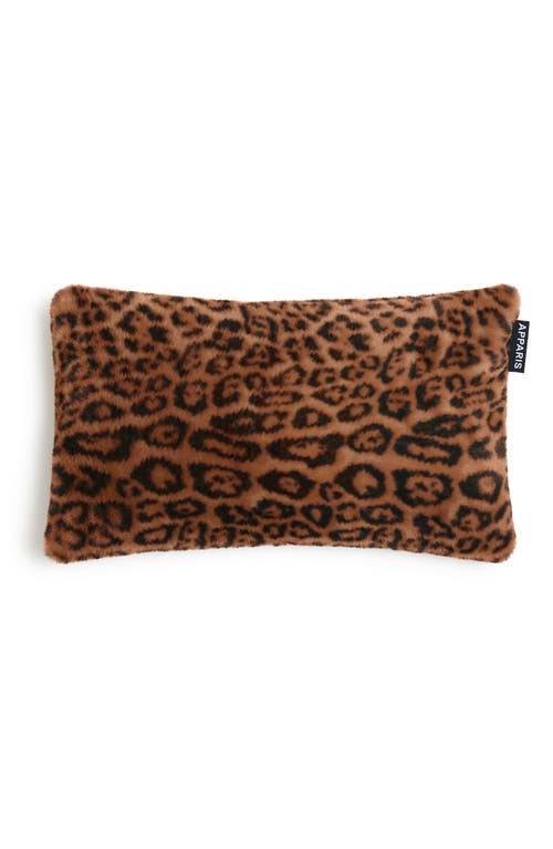 Apparis Cicly Leopard Faux Fur Accent Pillow 