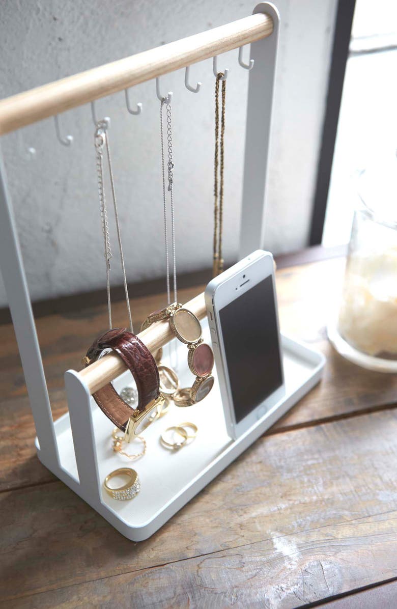 Yamazaki Jewelry/Accessory Display Stand, Alternate, color, White