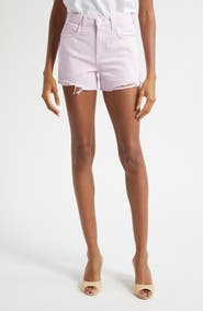 L'AGENCE Beck High Waist Cutoff Denim Shorts