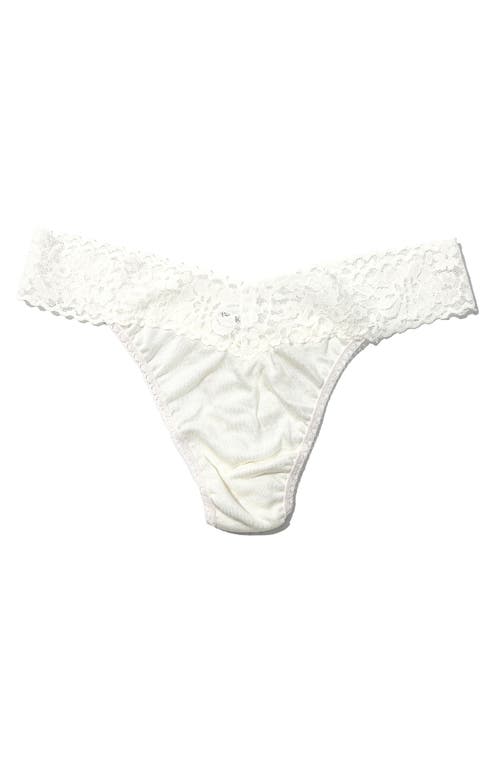 Hanky Panky Dreamease Original Rise Thong In Light Ivory