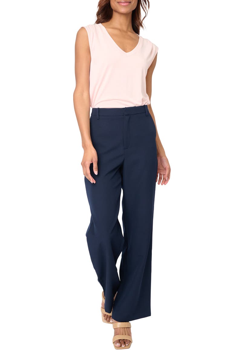 Lindsey High Waist Stretch Twill Stovepipe Pants, Alternate, color, NAVY