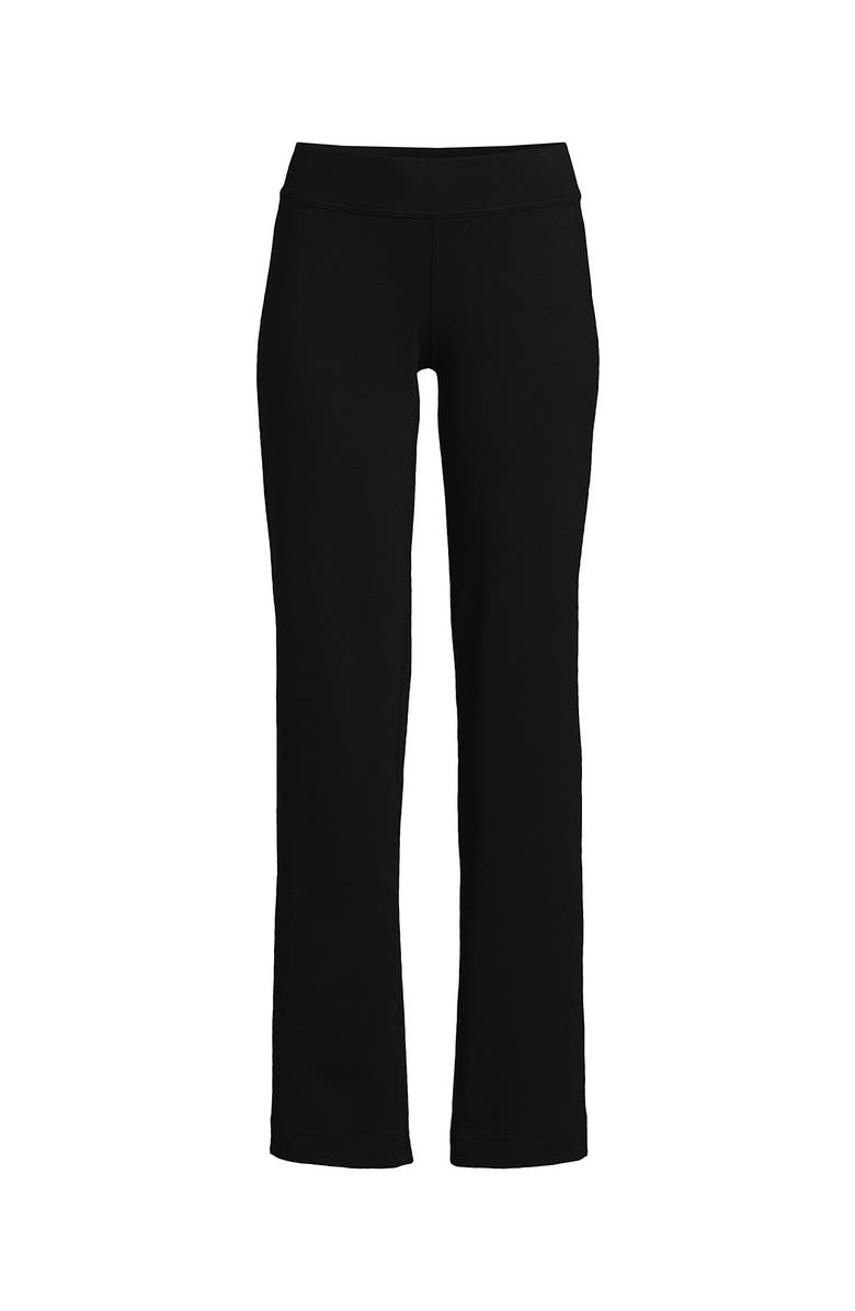 Lands' End Starfish Mid Rise Straight Leg Pants, Alternate, color, Black