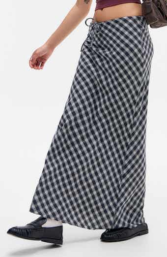 BDG Urban Outfitters Plaid Cotton Maxi Skirt