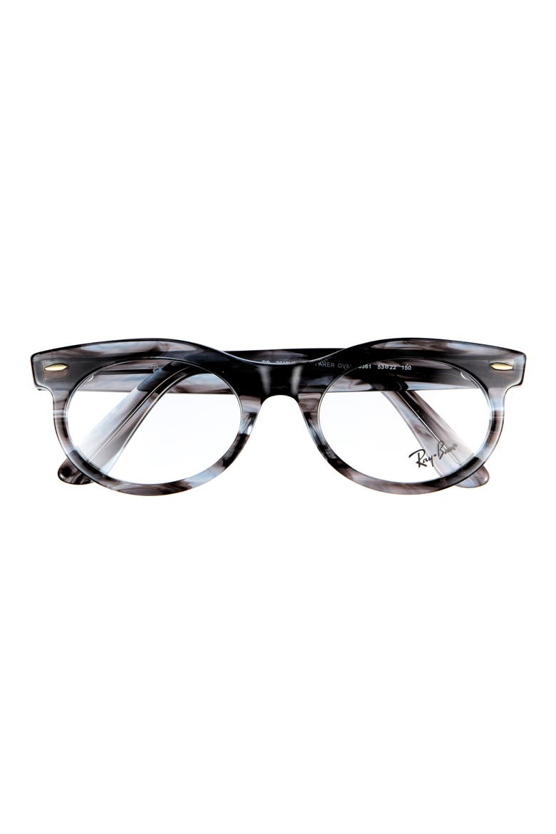 53mm Oval Optical Glasses, Main, color, BLUE