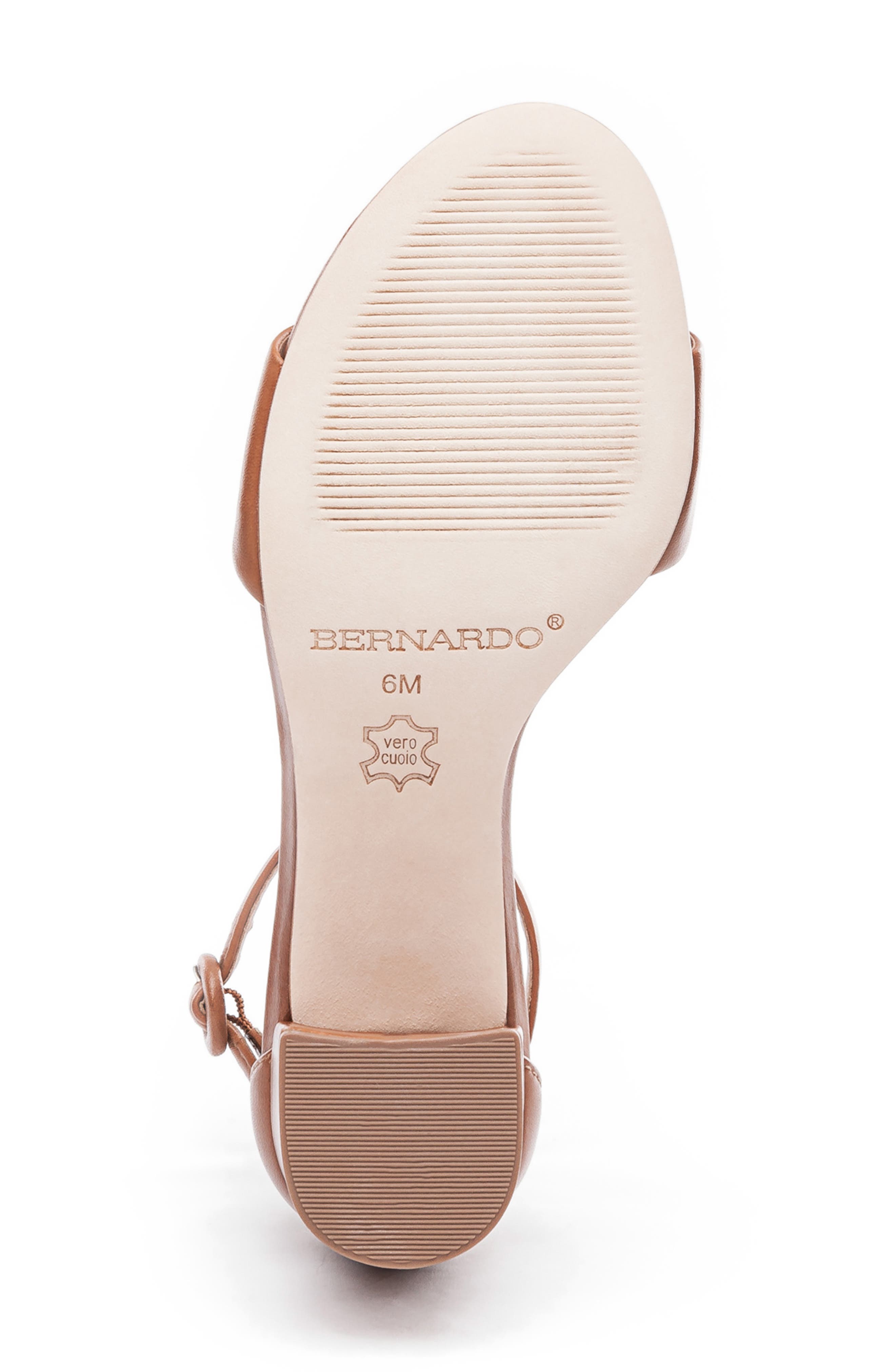 Bernardo Belinda Ankle Strap Sandal, Alternate, color, LUGGAGE LEATHER