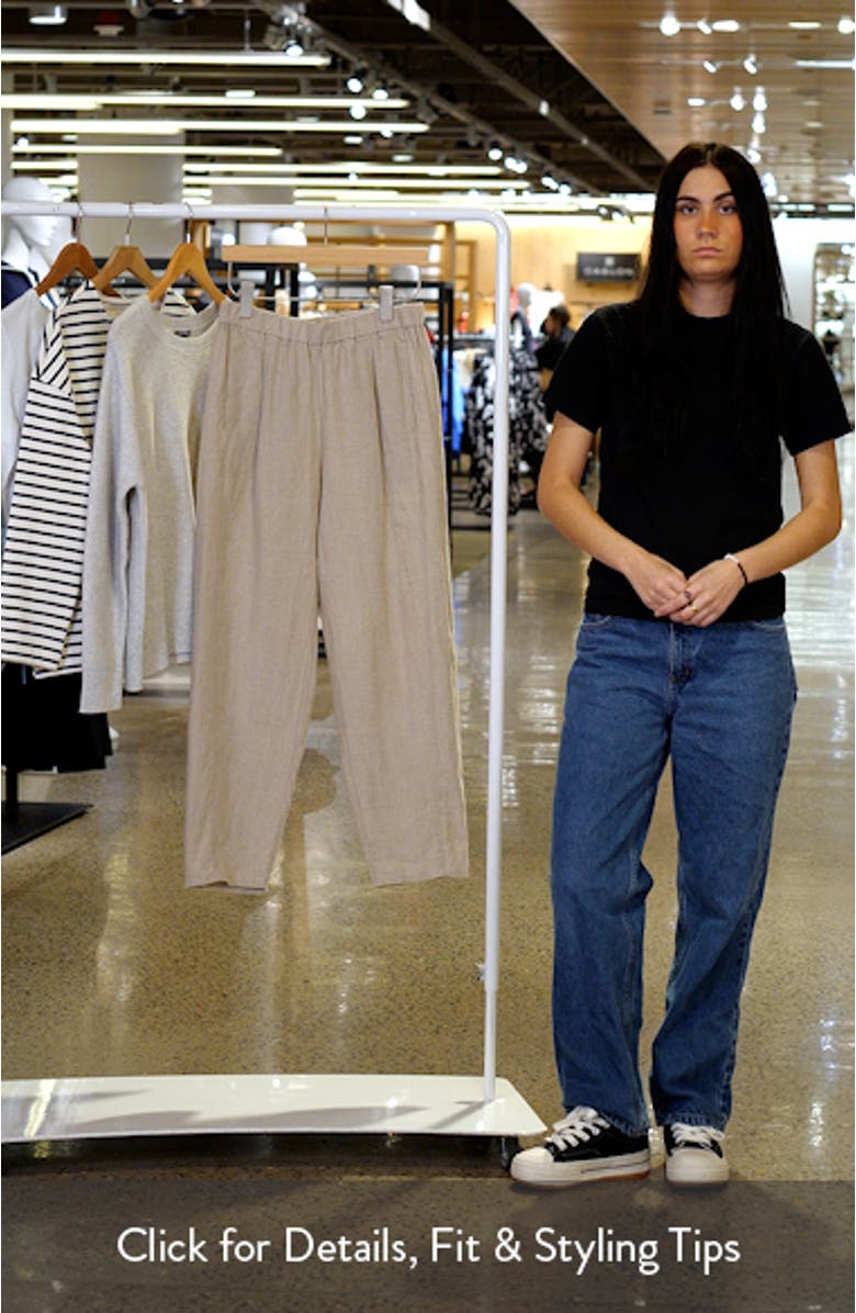 Organic Linen Ankle Lantern Pants, sales video thumbnail