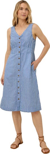Pact Canopy Linen Blend Button-Front Dress Made with Organic Cotton |  Nordstrom