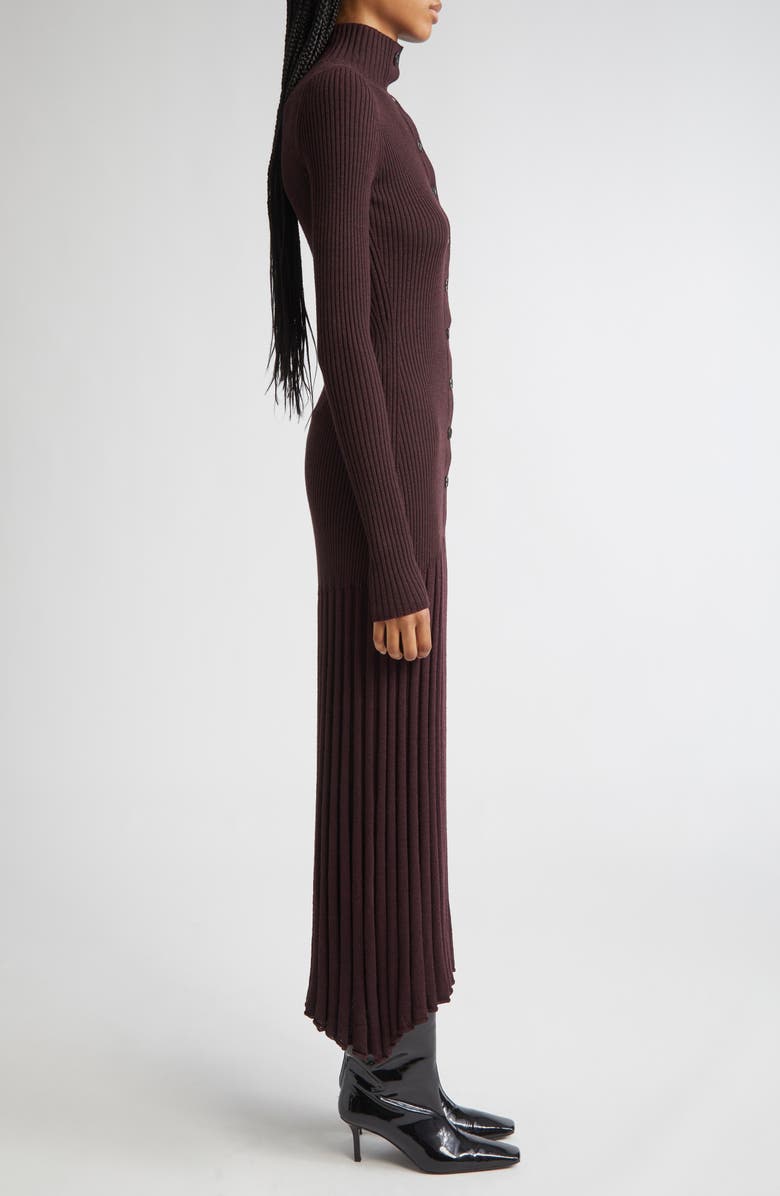 Proenza Schouler Jada Long Sleeve Sweater Dress, Alternate, color, Burgundy