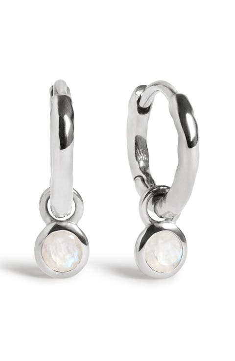 Birthstone Huggie Hoop Earrings