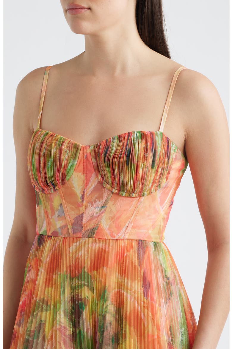 Pleated Cocktail Dress, Alternate, color, MULTI