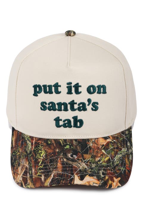 Santa's Tab Cotton Baseball Cap