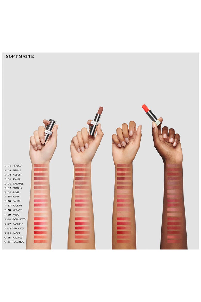 Monochrome Soft Matte Refillable Lipstick, Alternate, color, O176 NACARAT - Coral orange