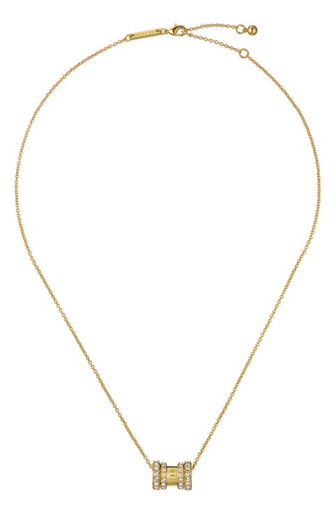 Romie Crystal Roll Pendant Necklace