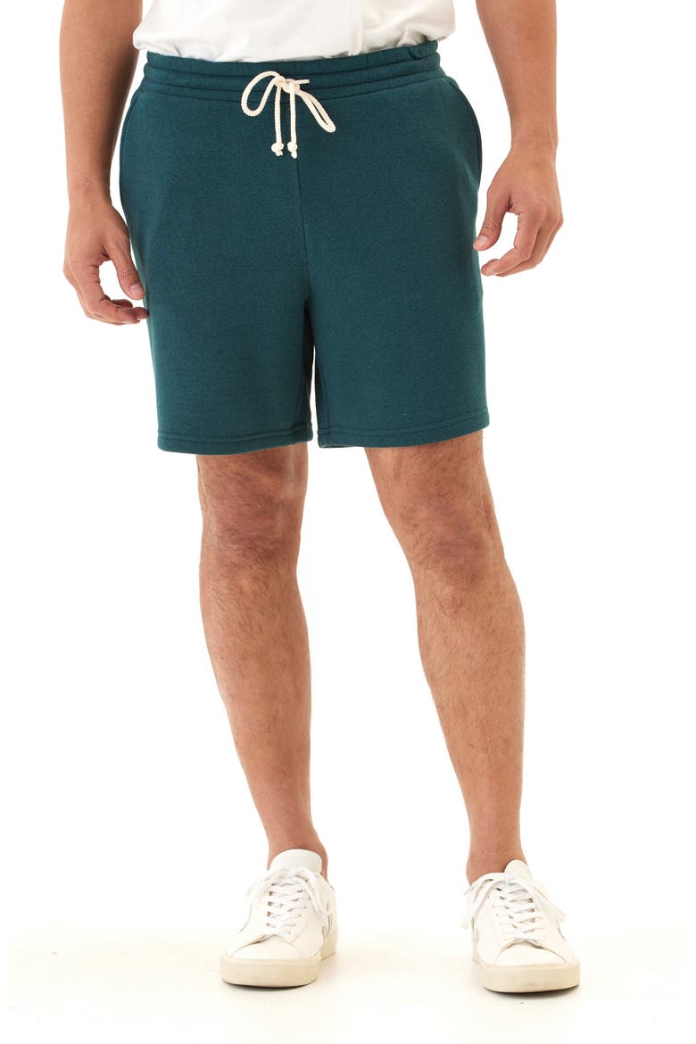 Garrett Drawstring Fleece Shorts, Main, color, SERRANO