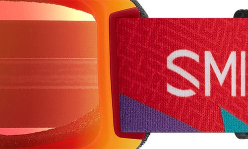 Smith Squad 180mm Chromapop™ Snow Goggles In Crimson A-maze-zing/red