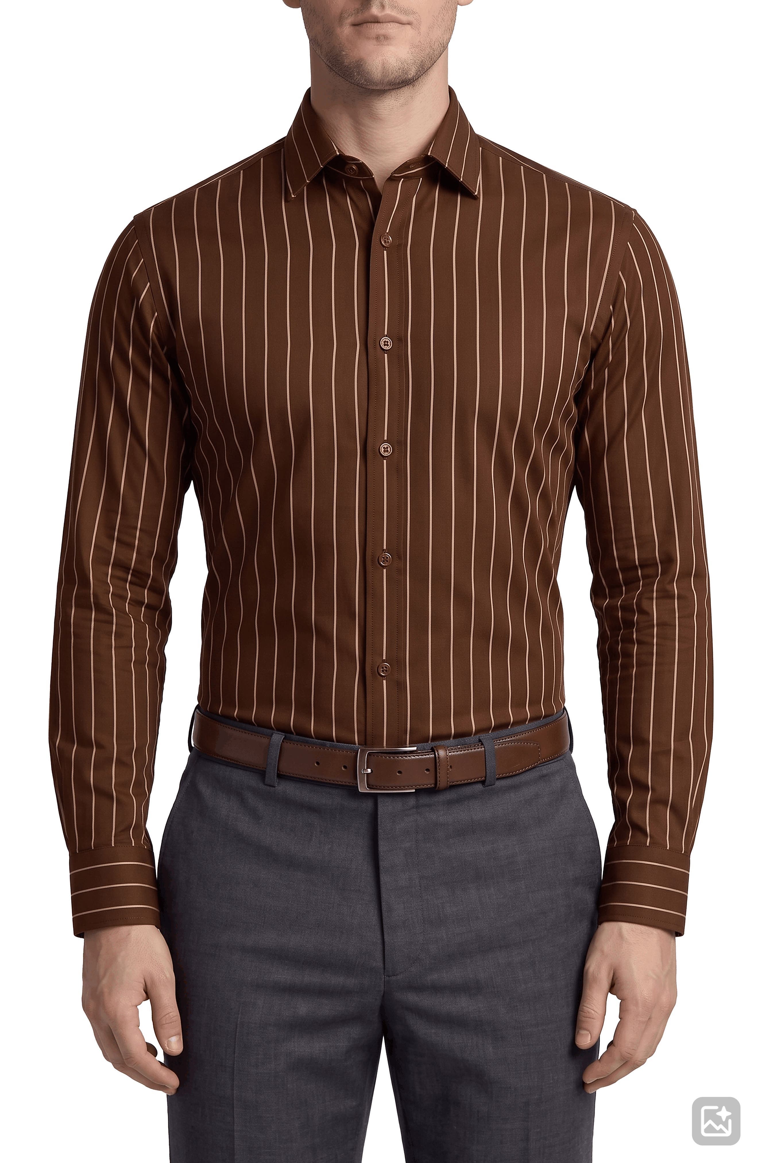 Stripe Cotton Dress Shirt