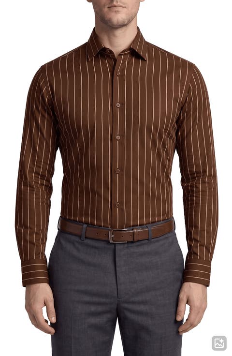 Stripe Cotton Dress Shirt