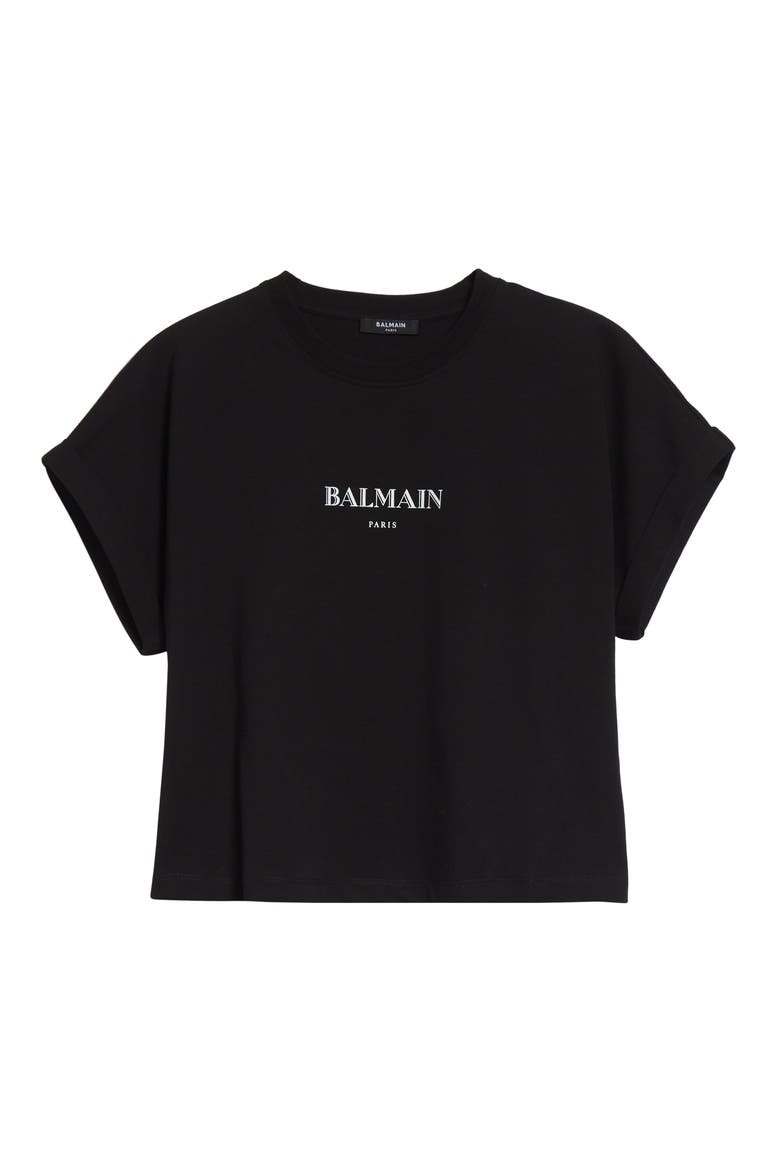 Logo Crop Graphic T-Shirt, Alternate, color, BLACK/ WHITE