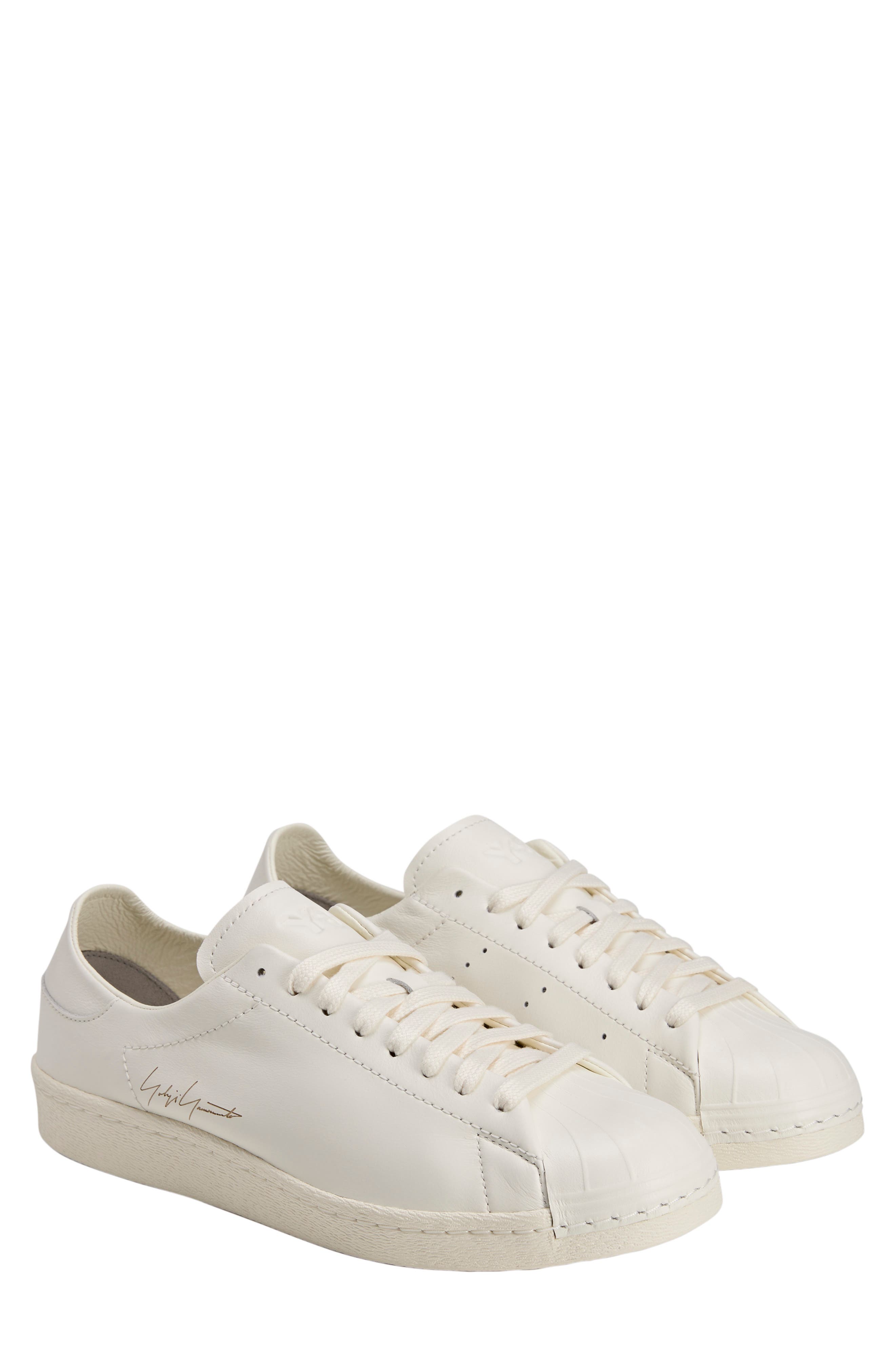 Y-3 Superstar Leather Sneaker, Main, color, OFF WHITE