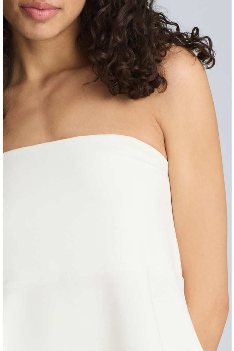 Strapless Peplum Top, Alternate, color, PURE WHITE
