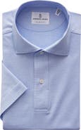Emanuel Berg Textured Cotton Knit Polo