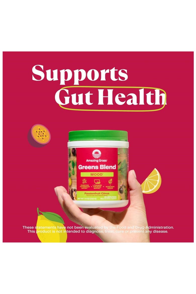 Greens Blend Mood Passionfruit Citrus Super Greens Powder, Alternate, color, None