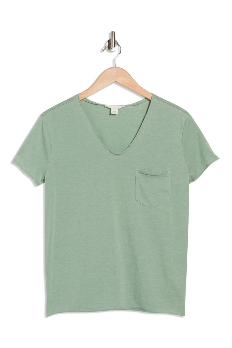 Rolled Burnout T-Shirt, Alternate, color, GREEN HEDGE