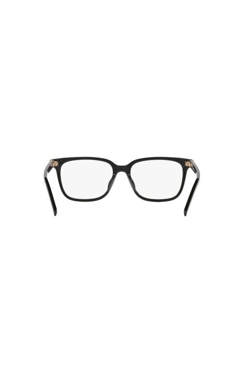Saint Laurent 55mm Rectangle Optical Glasses In Black
