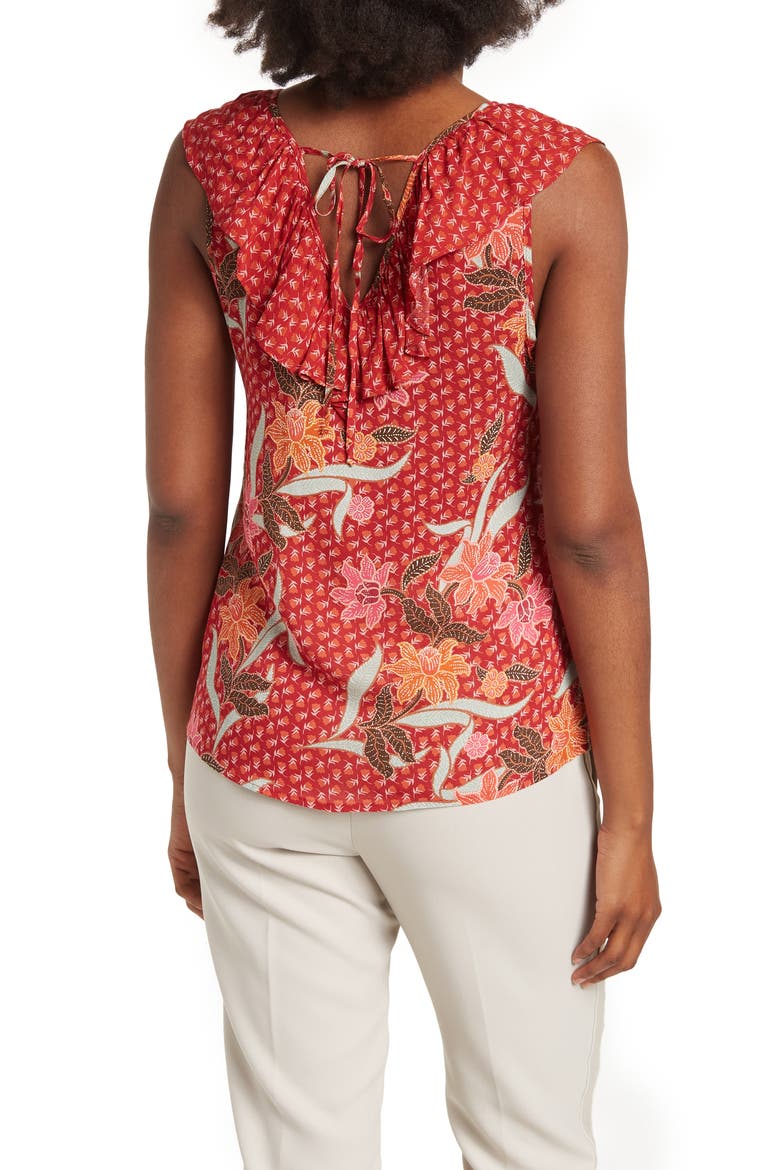Double V Tie Back Top, Alternate, color, K716 RED