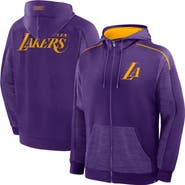 FANATICS Men's Fanatics Purple Los Angeles Lakers Back Door Cut Play Defender Full-Zip Hoodie