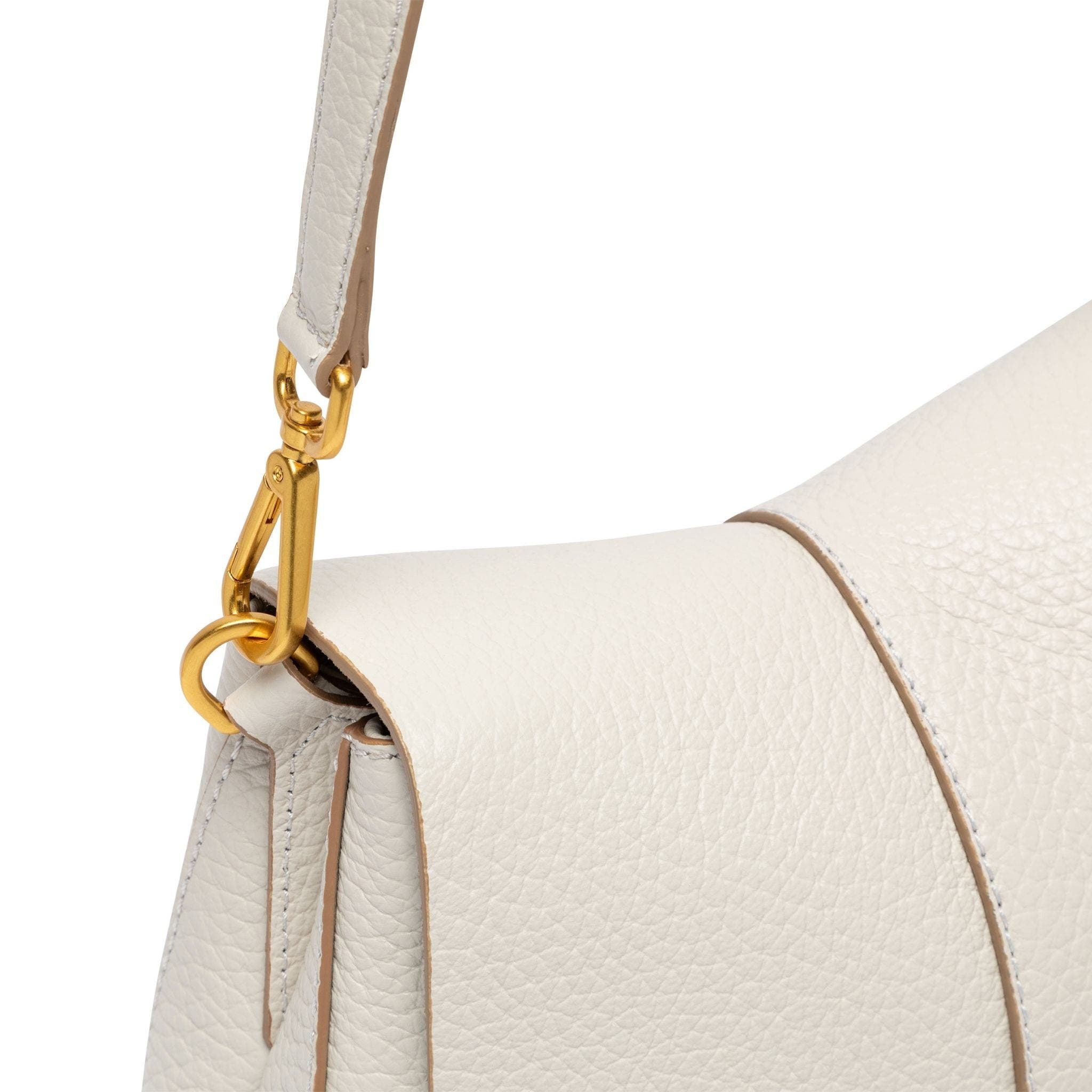 Helena Round Leather Shoulder Bag, Alternate, color, off-white