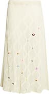 YanYan Cotton Lattice Stitch Midi Skirt
