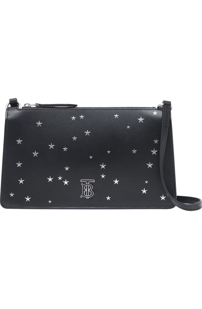 Burberry Star TB Logo Leather Crossbody Bag, Main, color,