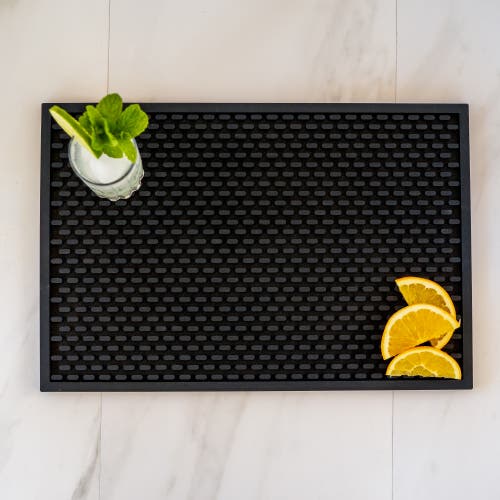 A Bar Above Black Silicone Bar Mat, 12x18" In Black