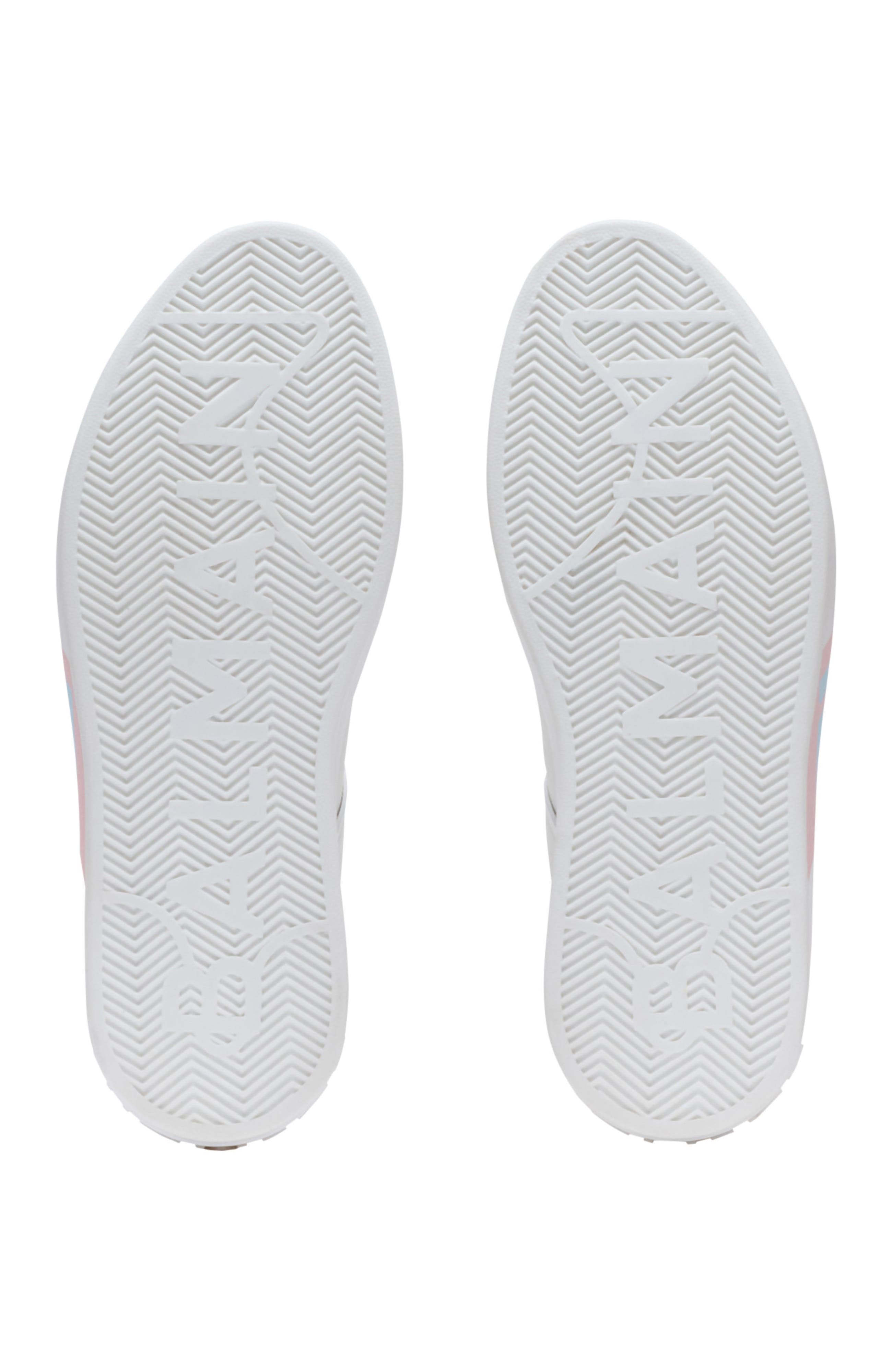 Balmain B-Court Trainers In Calfskin With Pb Logo, Alternate, color, 