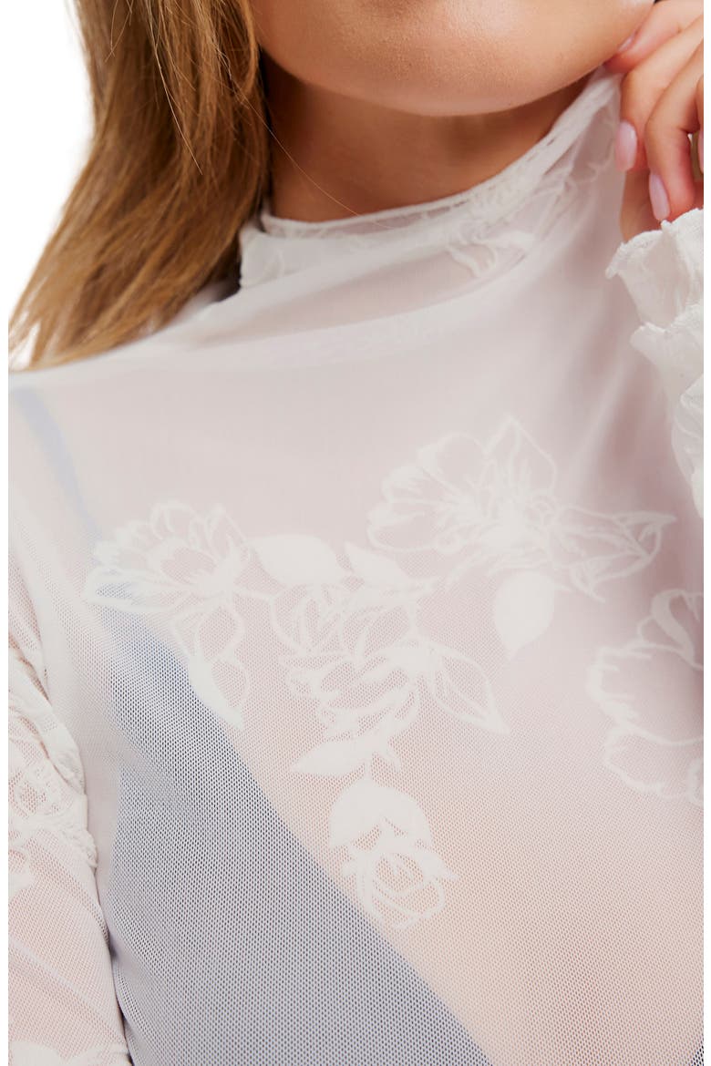 You Decide Lace Mesh Top, Alternate, color, IVORY