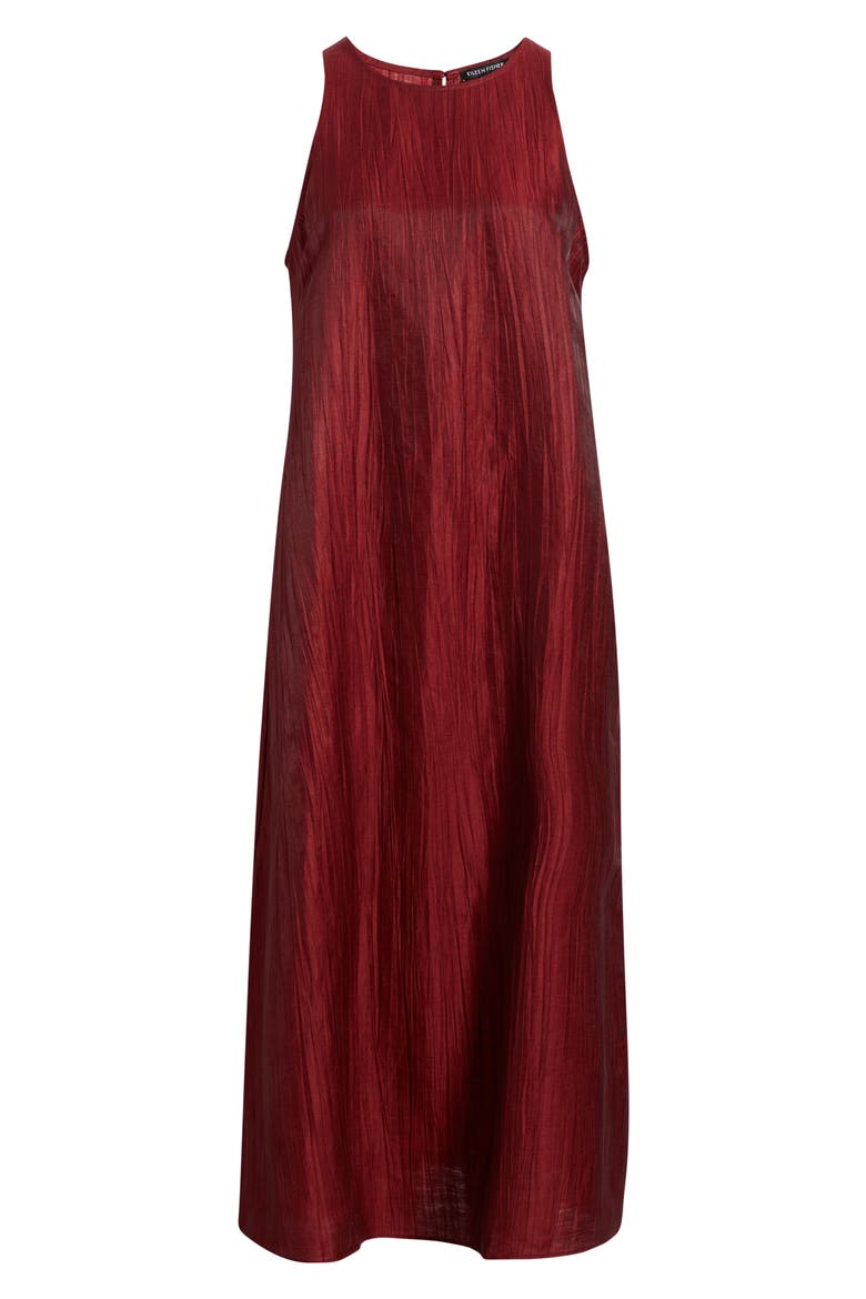 Crinkle Sleeveless Maxi Dress, Alternate, color, SUN DRIED TOMATO