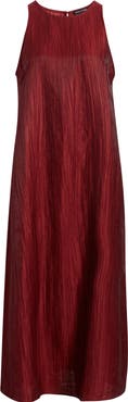 Eileen Fisher Crinkle Sleeveless Maxi Dress