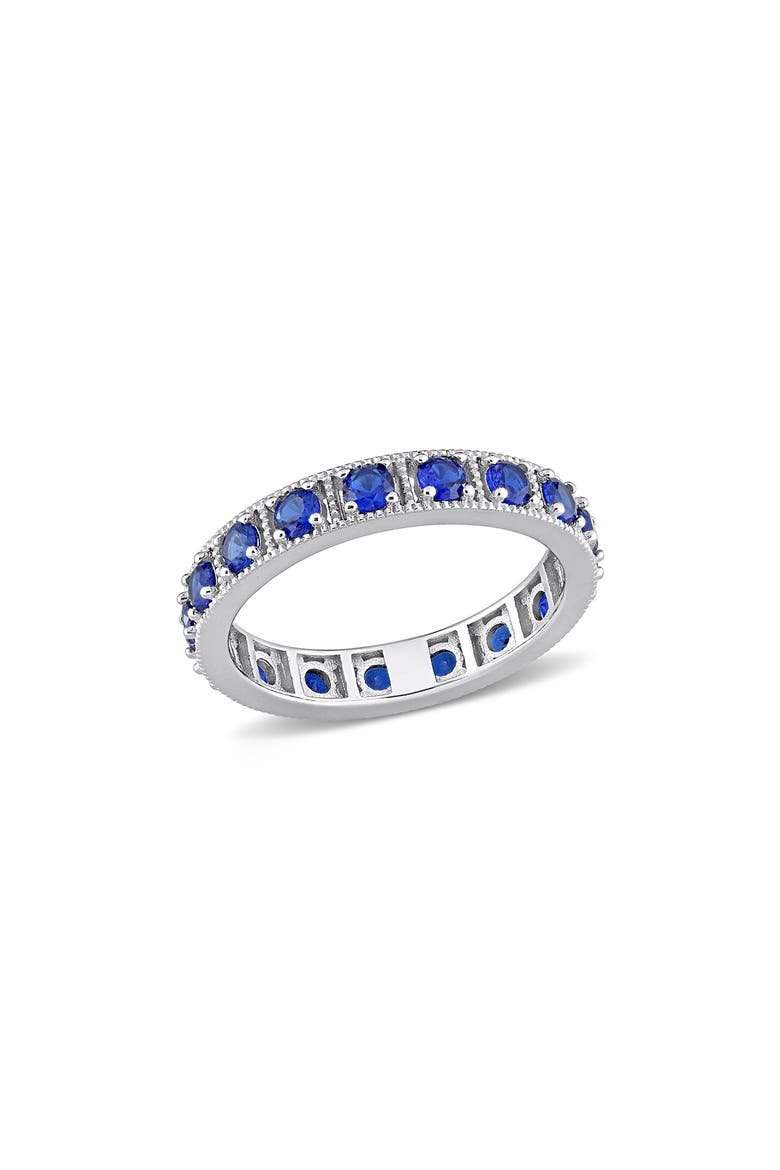 Polished Cubic Zirconia Band Ring, Main, color, BLUE