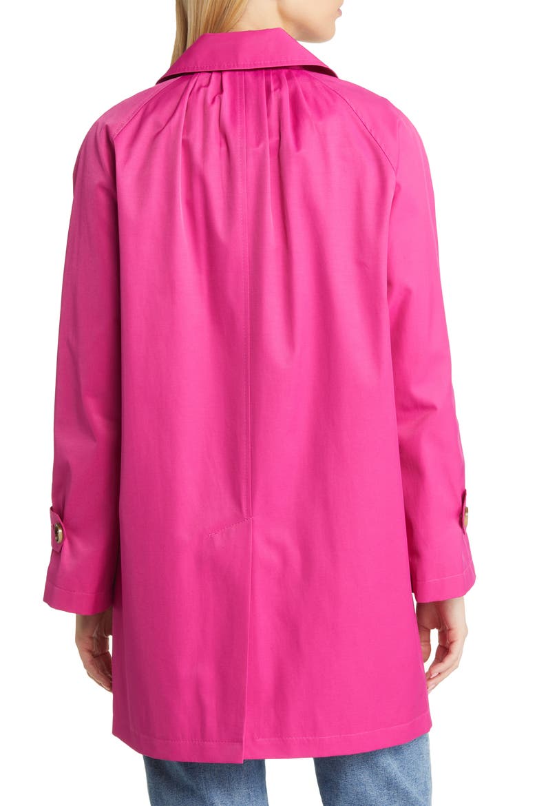 Mac Water Repellent Cotton Blend Raincoat, Alternate, color, ULTRA FUCHSIA