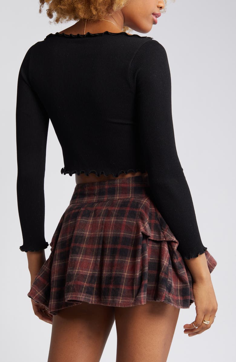 BDG Urban Outfitters Elsie Rib Long Sleeve Crop Top, Alternate, color,